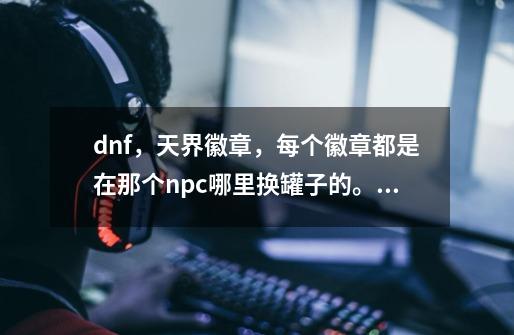 dnf，天界徽章，每个徽章都是在那个npc哪里换罐子的。说清楚在那个npc哪里用什么徽章换罐子，说,天界徽章有什么用-第1张-游戏信息-智辉信息