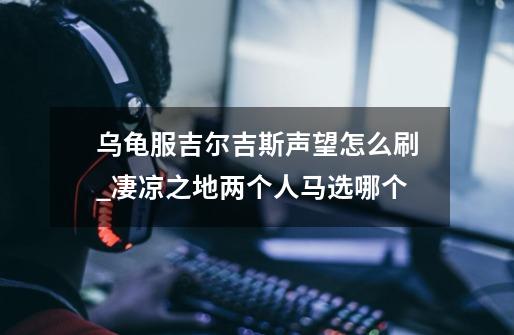 乌龟服吉尔吉斯声望怎么刷_凄凉之地两个人马选哪个-第1张-游戏信息-智辉信息