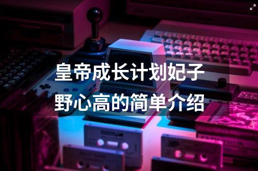 皇帝成长计划妃子野心高的简单介绍-第1张-游戏信息-智辉信息