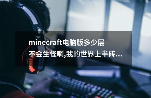 minecraft电脑版多少层不会生怪啊,我的世界上半砖不会刷怪还是下半砖-第1张-游戏信息-智辉信息