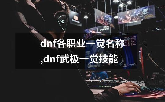 dnf各职业一觉名称,dnf武极一觉技能-第1张-游戏信息-智辉信息